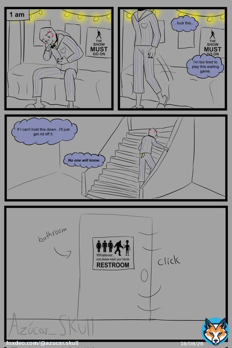 Had a rough night so I took it out on my son-- (that sounds bad out of context)  Based off my fanfic, My Life Their Story on AO3. (Comic is not canon to fic)  TW: Vomiting, eating disorder, and old SH scars  (1/2) #mltsrottmnt #rottmnt #fanfic #comic#art #digitalart