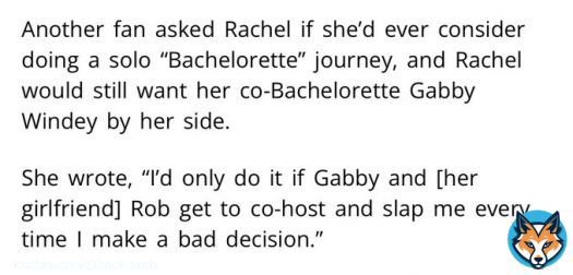 Who else wants to see Rachel be bachelorette 2.0 with Gabby and her partner Robby as hosts omg that would be funnnnnn  #thebachelor #BachelorInParadise #bachelorette #bachelornation