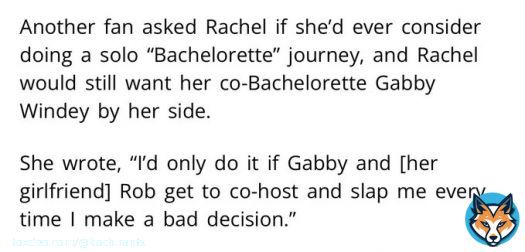 Who else wants to see Rachel be bachelorette 2.0 with Gabby and her partner Robby as hosts omg that would be funnnnnn  #thebachelor #BachelorInParadise #bachelorette #bachelornation