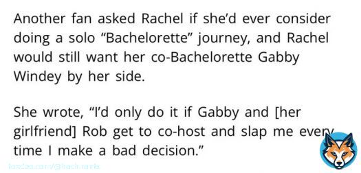 Who else wants to see Rachel be bachelorette 2.0 with Gabby and her partner Robby as hosts omg that would be funnnnnn  #thebachelor #BachelorInParadise #bachelorette #bachelornation