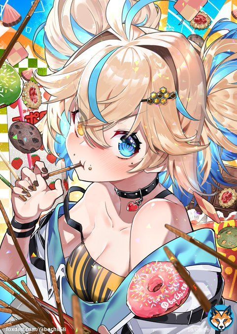 『もぐもぐこばち』  Twitterアイコン用に土日で仕上げました\u2762\u2762 着々と準備進んでます #新人Vtuberだって拡散されたい  #新人Vtuberお探しですか  #Vtuber準備中  #セルフ受肉