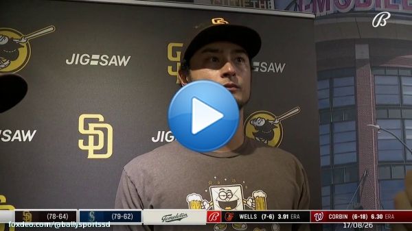 Yu Darvish spoke with @heyscan following his start last night   @faridyu | @Padres | #PadresLive