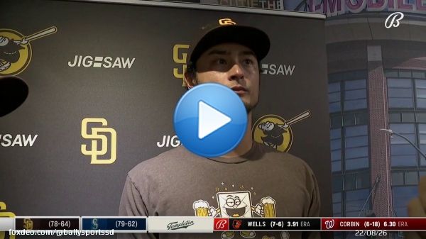Yu Darvish spoke with @heyscan following his start last night   @faridyu | @Padres | #PadresLive