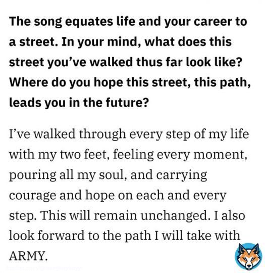 'I also look forward to the path i will take with army' oh hobi