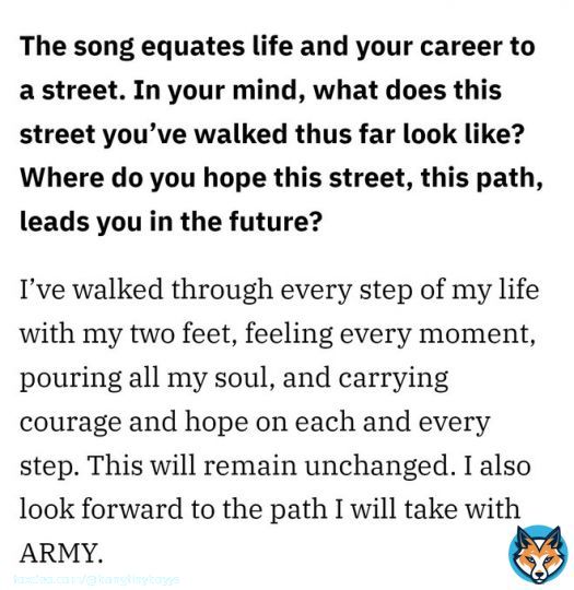 'I also look forward to the path i will take with army' oh hobi