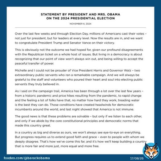 Here's our statement on the results of the 2024 presidential election: