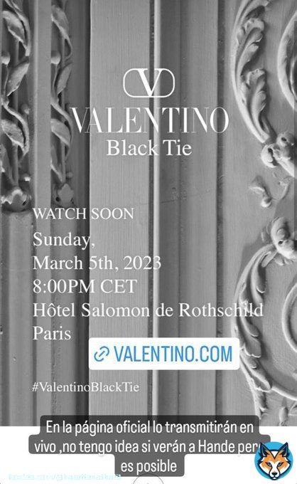 Paris, fashion week, today Valentino, Burak Denis  ambassador of Valentino in Istanbul and Hande Er&ccedil;el are invited. A fundraiser is organised, the money collected will go to UNICEF, for children in earthquake zones