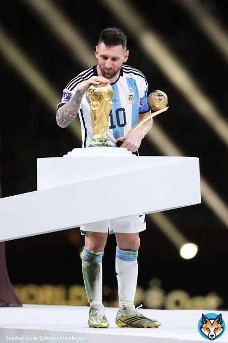 You could see what Lionel Messi is up against Lusail Stadium today: failure at the international level, a rivalry with Cristiano, the shadow of Maradona, and the expectations of 40 million Argentinians. At the end of the day, he won.  The. Greatest. Of. All. Time.