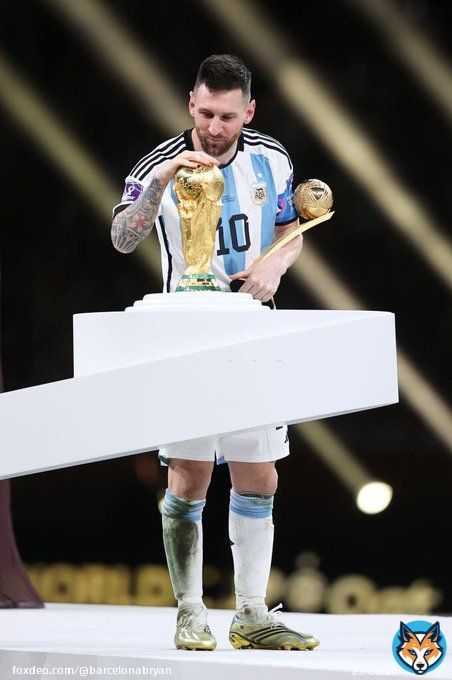You could see what Lionel Messi is up against Lusail Stadium today: failure at the international level, a rivalry with Cristiano, the shadow of Maradona, and the expectations of 40 million Argentinians. At the end of the day, he won.  The. Greatest. Of. All. Time.