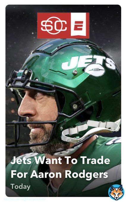 Aaron Rodgers was so impressed by this photoshop he immediately demanded a trade to the Jets.