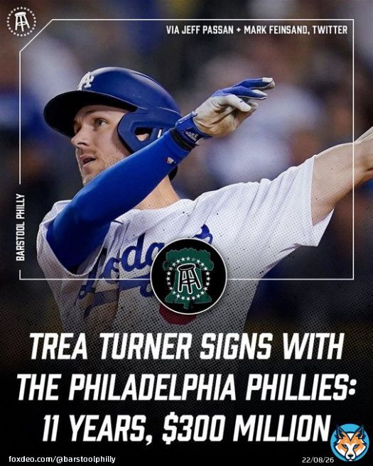 11 years. $300 million.  TREA TURNER IS A PHILADELPHIA PHILLIE