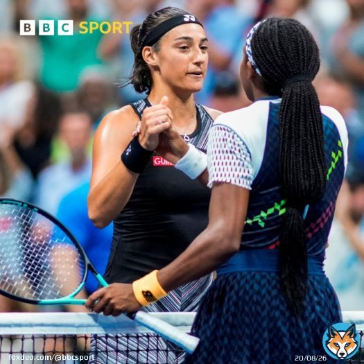 Caroline Garcia will meet Ons Jabeur for a place in the US Open final!    She has reached her first major semi-final after a 6-3 6-4 victory against Coco Gauff.  More   #BBCTennis #USOpen