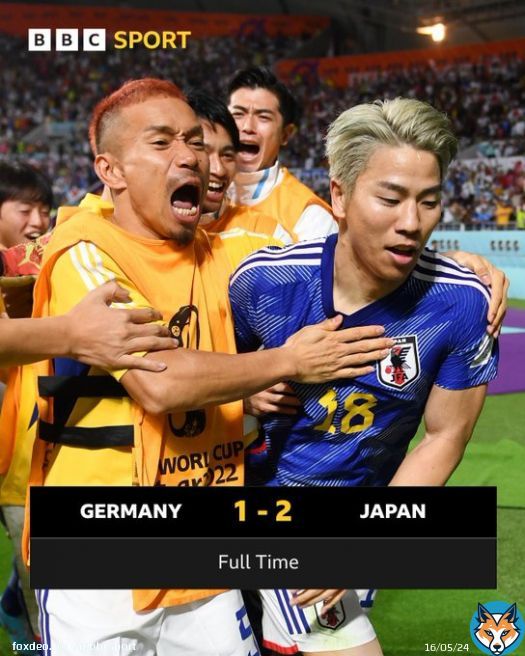 Japan have beaten Germany at the 2022 World Cup!   Ritsu Doan and Takuma Asano clinching a famous comeback win in Qatar.   Reaction on @5liveSport, @BBCSounds and on the BBC Sport app  #BBCFootball #BBCWorldCup