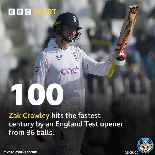 Well played, Zak Crawley.   #BBCCricket #PAKvENG