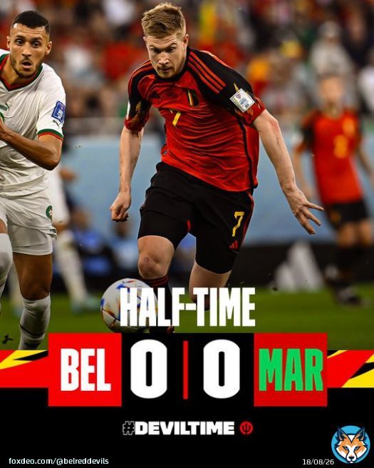 No goals at HT. #BELMAR #DEVILTIME