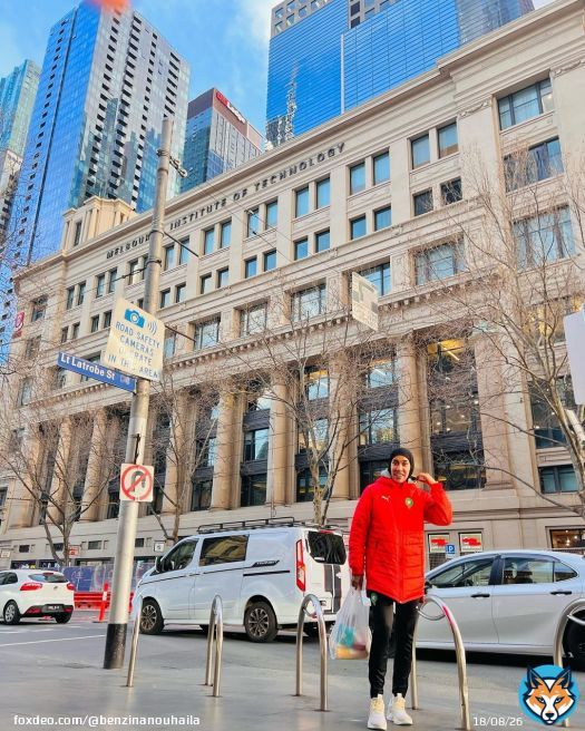 Photo shared by Nouhaila Benzina on February 13, 2024 tagging @benzinanouhaila. May be an image of 1 person, standing, skyscraper, street, buildings and text.