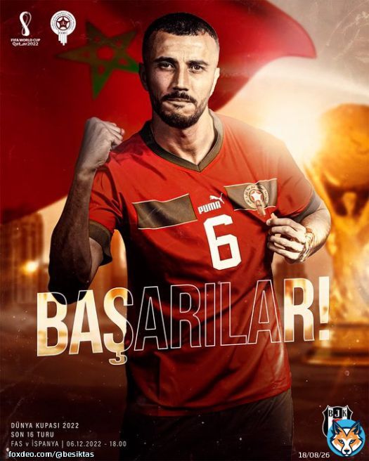 Son 16 turunda İspanya karşısında başarılar Romain Saiss.   #FIFAWorldCup