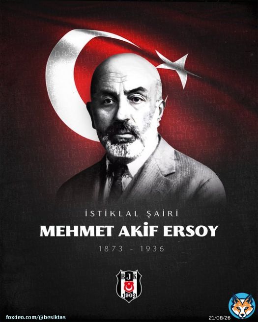 İstiklal Marşı'mızın yazarı, milli şairimiz Mehmet Akif Ersoy&rsquo;u vefatının 86. yılında saygıyla ve rahmetle anıyoruz.