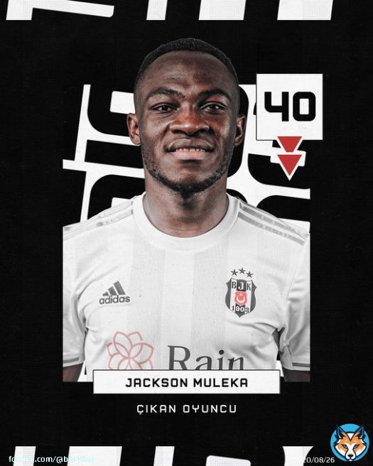 75' Oyuncu Değişikliği   Jackson Muleka  Kevin Nkoudou  #BJKvALY | 3:0
