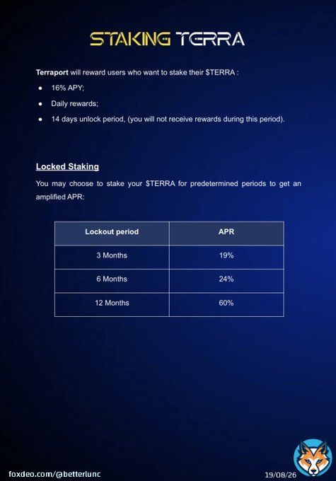 #Ad Who&rsquo;s Staking their $TERRA when the presales are over?    Sign up and join the token presale!   - #Lunc #LuncBurn #LUNCcommunity #LuncArmy #LUNCpenguins #Crypto #USTC #Binance #Terra #News #Burnalot #BetterLunc