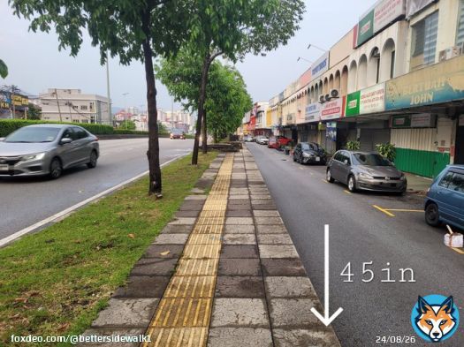Another world record for Malaysia.  Possibly the highest constructed sidewalks at almost 4 feet high. No fence.  (at Jln Genting Kelang)