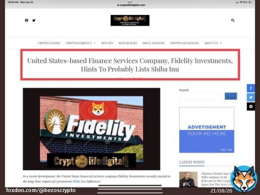 #SHIB  BlackRock & Fidelity both with $10 Trillion in assets under management, are openly telling us they have interest in #Bitcoin&nbsp;#Crypto and listing #SHIB   And many of you are selling your $SHIB  Stop selling your #ShibaInu to institutions..don't sell it cheap  NFA DYOR