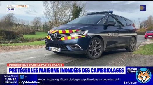 Inondations dans le Pas-de-Calais: la gendarmerie patrouille pour prot&eacute;ger les maisons inond&eacute;es des cambriolages