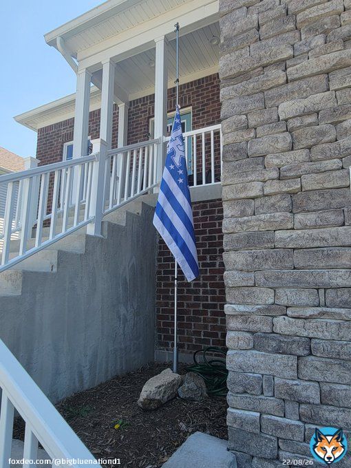 As a member of the #BBN  I felt the need and wanted to honor those affected by the mass #LouisvilleShooting on Monday. By lowering the flag, I always fly high and proud to half-staff for our brothers and sisters in Louisville.  I would encourage others to do so also!