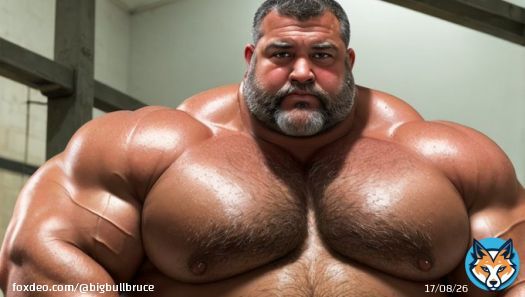 mmmmmmmuscle moobs on a muscle beast. 448 #bigandstrongAI #AIfantasy #musclebull #musclechub #chubbydad #muscledad #NSFW #chubbygay #chasersdream #alphabull