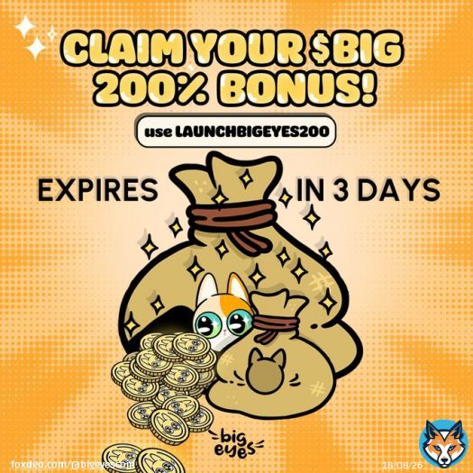 LAST EVER CHANCE TO USE CODE 'LAUNCHBIGEYES200'  FOR YOUR 200% BONUS- THE LAST BONUS CODE EVER!   NO MORE EXTENSIONS   Claim yours:   (code expires 23:59 (UTC+0) on Monday Feb 20th)  #Ethereum #NFTs #Bitcoin #BTC #Altcoins #ToThemoon #Crypto