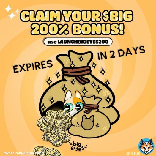 LAST EVER CHANCE TO USE CODE 'LAUNCHBIGEYES200'  FOR YOUR 200% BONUS- THE LAST BONUS CODE EVER!   NO MORE EXTENSIONS   Claim yours:   (code expires 23:59 (UTC+0) on Monday Feb 20th)  #Ethereum #NFTs #Bitcoin #BTC #Altcoins #ToThemoon #Crypto