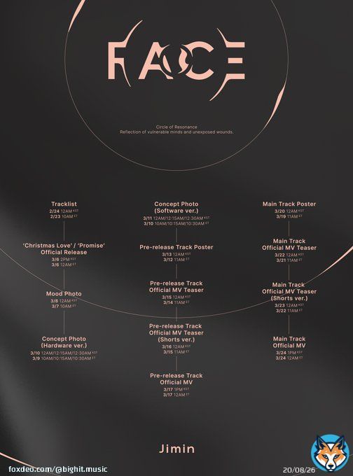 #지민 #Jimin 'FACE' Promotion Schedule  #Jimin_FACE