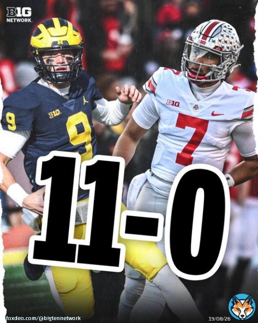 It&rsquo;ll be 11-0 Michigan at 11-0 Ohio State.