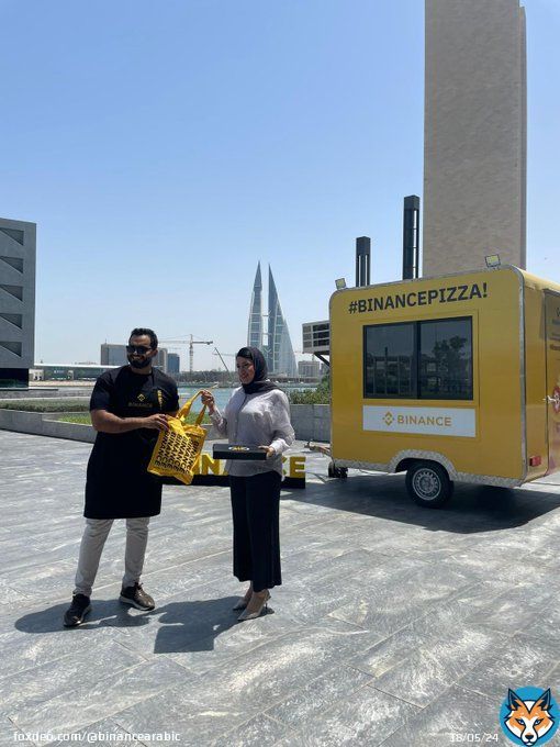 Did you visit us today in Bahrain Bay?   In celebration of Pizza Day, we had given pizzas to our users #BinancePizza