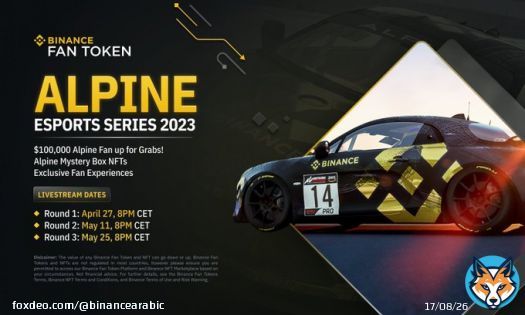Catch the last round of Alpine Esports Live on 25th May 18:30 UTC+0!  Scan the QR on screen and receive a NFT Gift Box!    Drop Timings Below: Drop 1: 18:40 - 18:55 Drop 2: 19:00 - 19:20 Drop 3: 19:25 - 19:40 Drop 4: 19:40 - 20:10  Join Now!