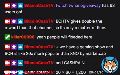 Quick Math: #BCH #XnO #watch2earn #play2earn #like2earn #twitchaffiliate #SmallStreamerCommunity #crypto