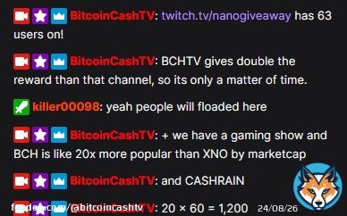 Quick Math: #BCH #XnO #watch2earn #play2earn #like2earn #twitchaffiliate #SmallStreamerCommunity #crypto
