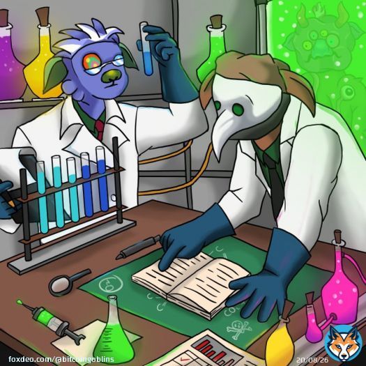 Scientists are busy in the lab, perfecting a goblin extract..  To all Genesis holders: I would look out for an airdrop.  Snapshot coming up at 00:00 UTC  Airdrop utility will be revealed soon but the image below may give you a clue