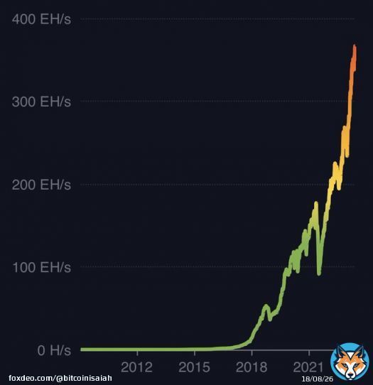 Still can&rsquo;t get over how completely insane the #Bitcoin hashrate chart is.