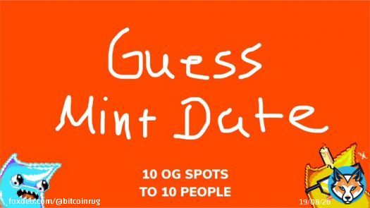 GM  Guess the mint date!   10 FIRST people to guess