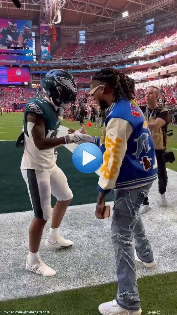 Damar Hamlin dapping up his childhood friend Miles Sanders   (via @NFL)