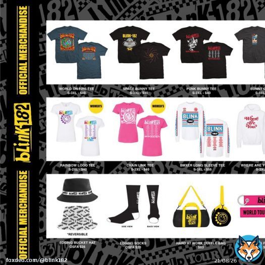 World Tour starts tomorrow May 4th in St Paul Minnesota!  Q: Will there be an outdoor merch stand? A: Yes. It will open at 4:30pm each show day. Please note there may be some delays so be nice.  Q: Are there event posters? A: Yes. Each show has a screenprinted poster. Limit (2)&hellip;Show more