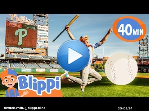 Blippi Learns to Play Baseball with the Phillies! Sports for Kids!