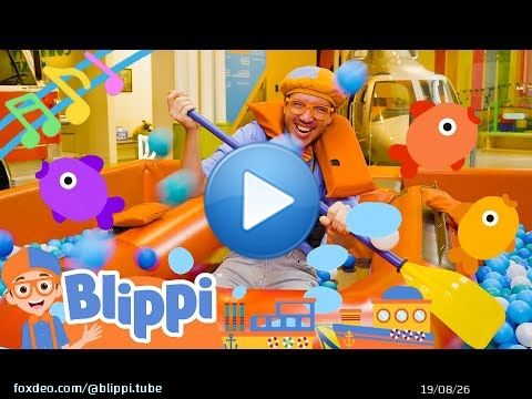 Row Row Row Your Boat Song | BRAND NEW BLIPPI Learning Vehicle Songs for the Family