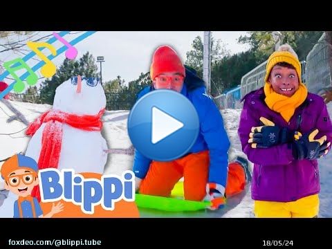 Brand New Snowy Day Song! | Blippi and Meekah Winter Nursery Rhymes for the Family
