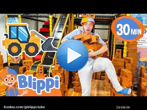 Blippi's Visits Dig It Indoor Playground! Construction Vehicles for Toddlers