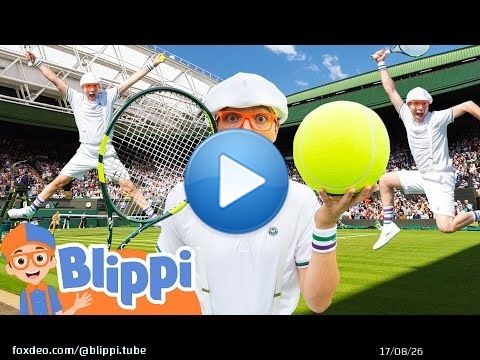 Blippi at Wimbledon Match Day \ud83c\udfbe | Blippi Plays Tennis! | Educational Videos for Kids