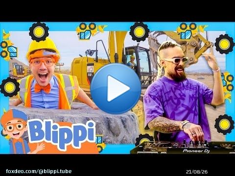 Blippi's Excavator TECHNO REMIX DANCE PARTY! NEW Music Video with @LennyPearce !