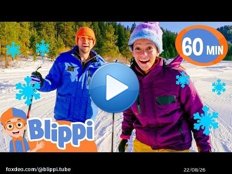 Blippi and Meekah go Skiing in the Plain Valley Trails! | Winter and Christmas Videos for Kids