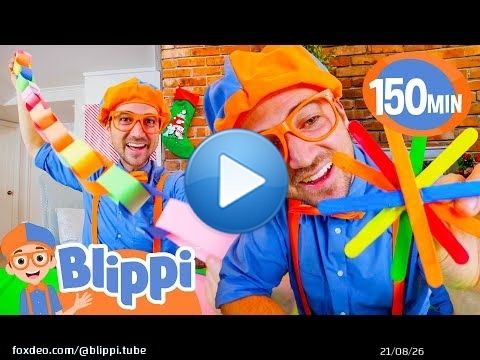 Blippi Creates Christmas Arts & Crafts Holiday Decorations for Kids | Educational Videos for Kids
